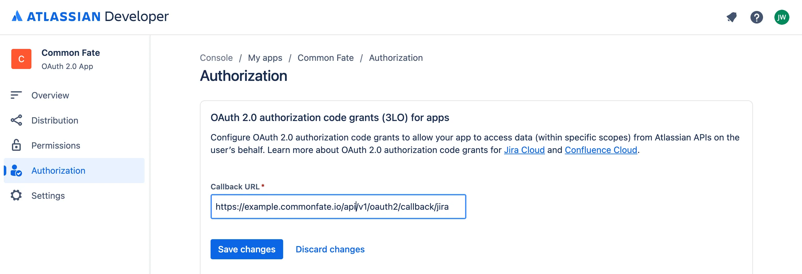 Configure Callback